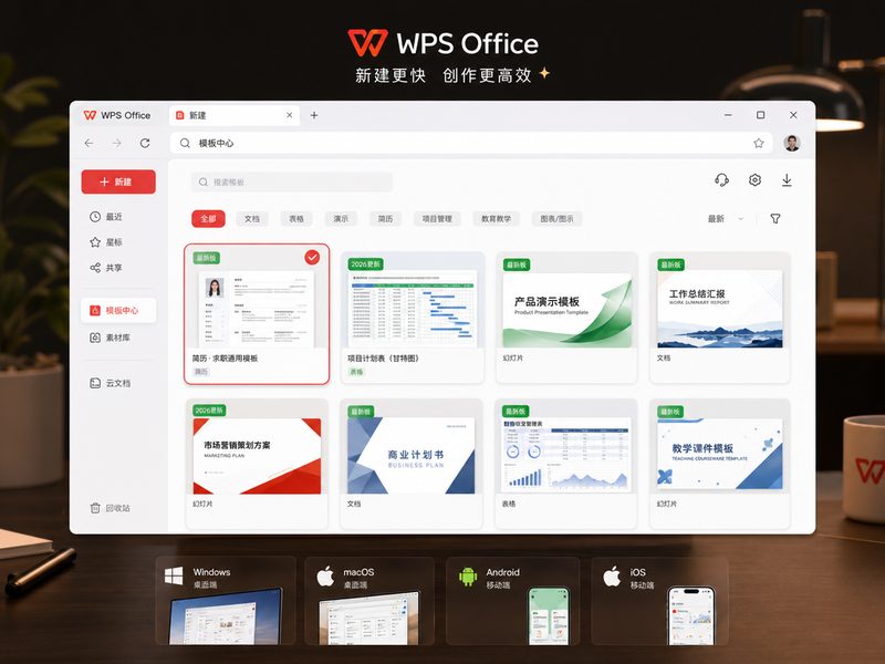 WPS精选模板预览阵列